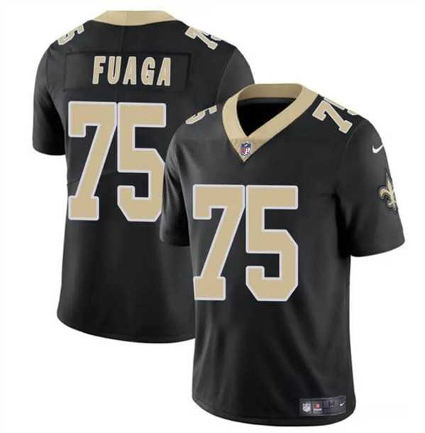 Men & Women & Youth New Orleans Saints #75 Taliese Fuaga Black 2024 Draft Vapor Limited Stitched Jersey->new orleans saints->NFL Jersey